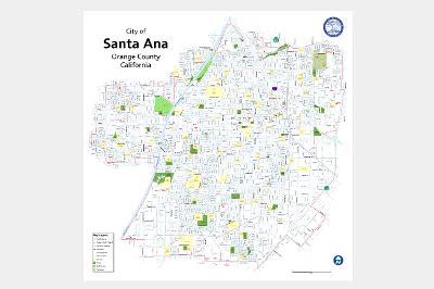 Santa Ana City Map - Large