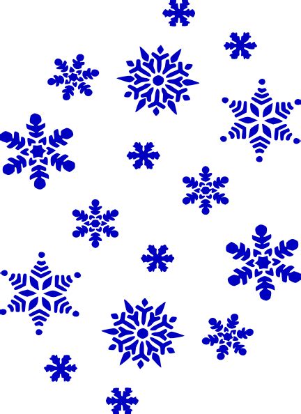 Blue Snowflake Flurry Clip Art at Clker.com - vector clip art online ...