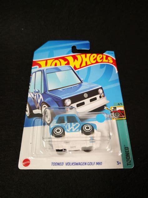 Hot Wheels Tooned Volkswagen Golf MK1 Regular Treasure Hunt RTH N Case