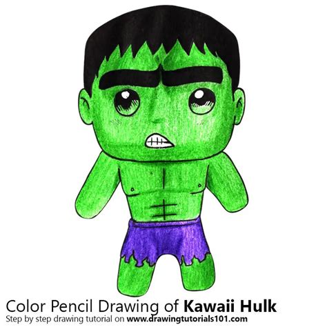 How To Draw Kawaii Hulk Kawaii Characters Step By Step