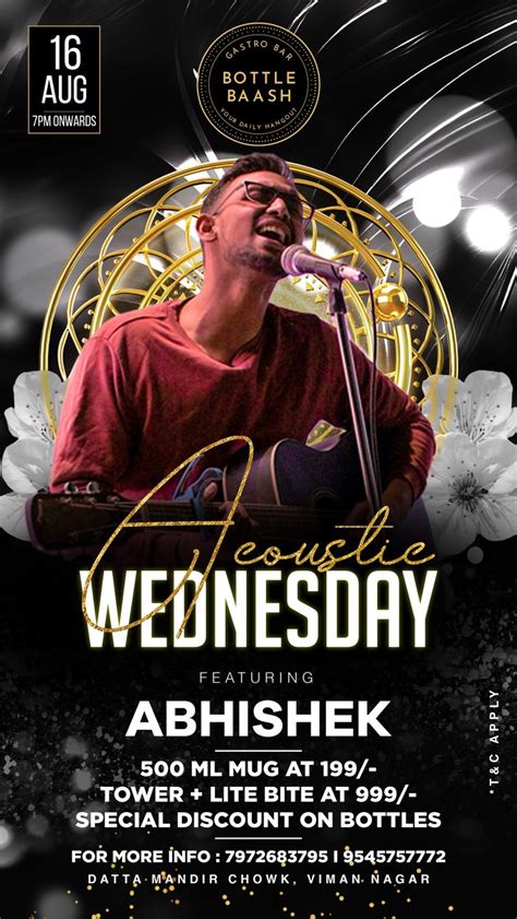 Wednesday Acoustic Music Poster Design Graphic Design Tutorials