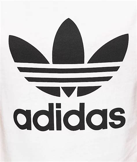 Adidas Trefoil White T Shirt Zumiez