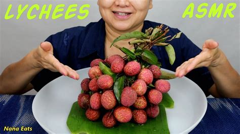 Asmr Lychee Fruits ลิ้นจี่ Eating Sounds Light Whispers Nana Eats Youtube