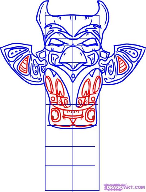 Totem Pole Drawing Easy