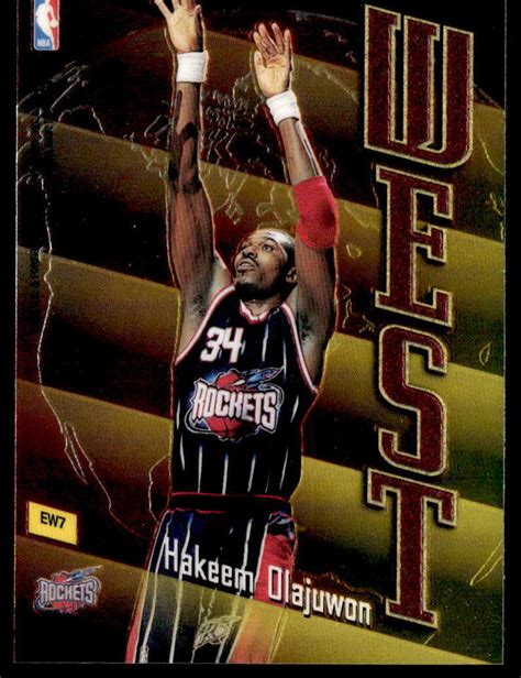 1998 99 Topps EW7 Dikembe Mutombo Hakeem Olajuwon BASKETBALL Rockets