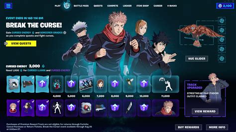 Fortnite Br V2530 Update Break The Curse With Jujutsu Kaisen