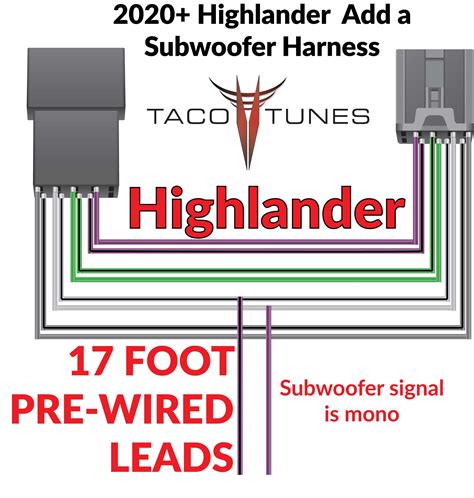 Toyota Highlander Add A Subwoofer Harness Plug And Play