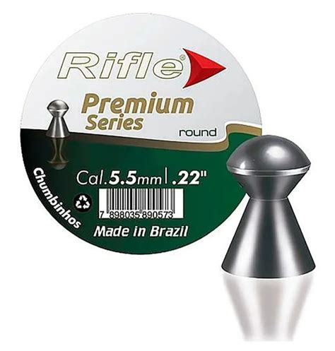 Chumbinho Rifle Premium Series Round 5 5mm C 125 Unidades Mundo Caça