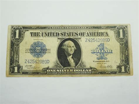 1923 1 One Dollar Silver Certificate Large Note Fine Jewelry Coin