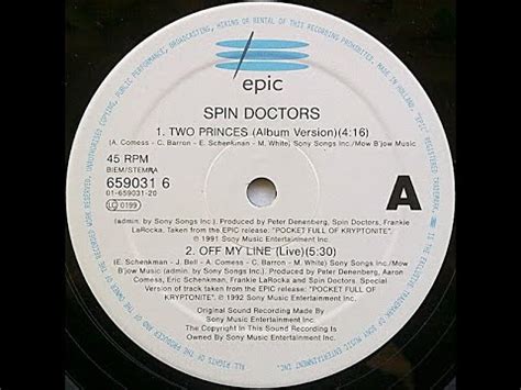 Spin Doctors Two Princes Album Version Pop Rock Youtube