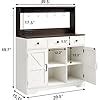 Amazon Wnutrees 39 Farmhouse Coffee Bar Cabinet With 3 Drawers