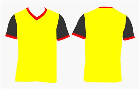 Sports Uniform Yellow Active Shirt Mockup Camisa Gola V HD Png