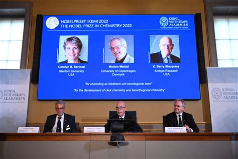 Nobel Prize For Chemistry Awarded To Barry Sharpless Morten Meldal And Carolyn Bertozzi