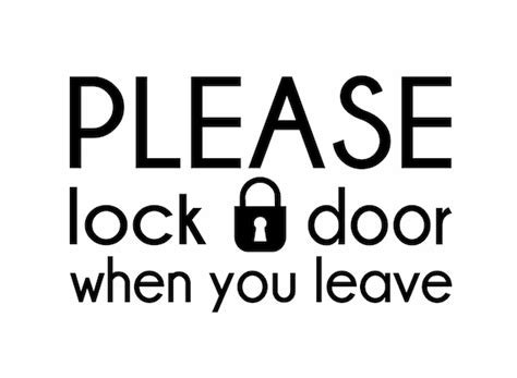 Please Lock Door Sticker - Etsy Hong Kong