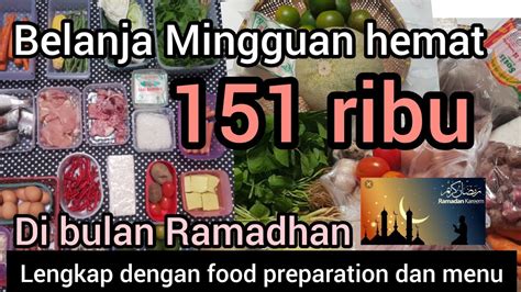 Belanja Mingguan Hemat Bulan Suci Ramadhan YouTube