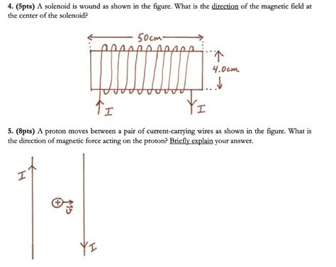 Solved Spts A Solenoid Is Wound As Shown In The Figure What Is The Direction Of The Magnetic