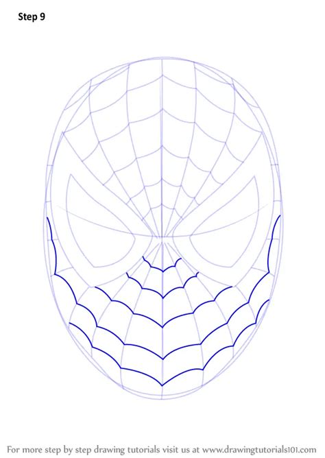 Spider Man Face Drawing Step By Step ~ How To Draw Spiderman With Easy