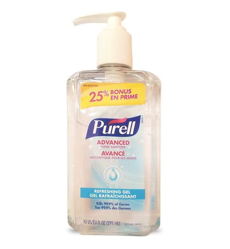 Purell Advanced Hand Sanitizer Refreshing Gel 295 Ml 10 Oz Sanitizer Table Top Pump Bottle