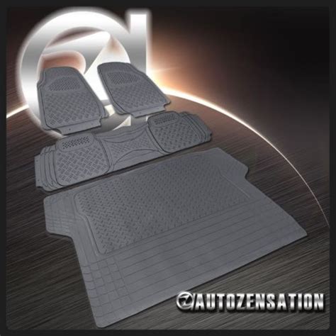 Sell 4pc Front Rear Trunk Gray Pvc All Weather Heavy Duty Floor Mats