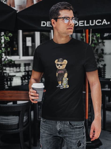 Camisa Camiseta Masculina Urso Skatista Style Blusa Premium Shein Brasil