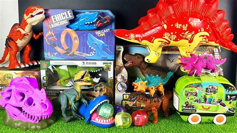 Jurassic World Unboxing Review Giant Giga Stegosaurus T Rex Shark Hot