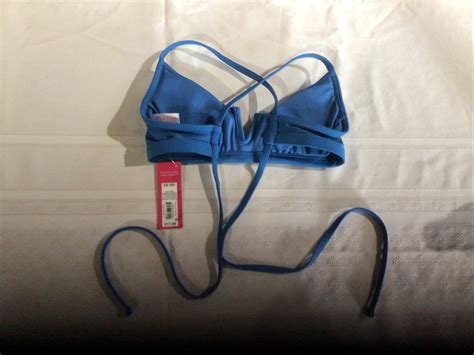 Juniors V Wire Bralette Bikini Top Xhilaration Blue Size XS For Sale Online EBay