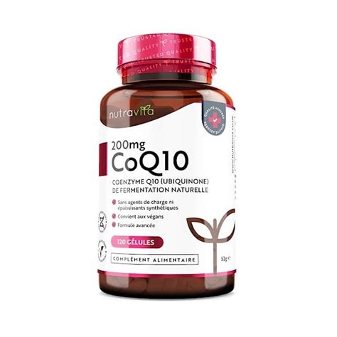 Coenzyme Q10 200mg Par Capsule − 120 Capsules Végane De Coq10 Forte