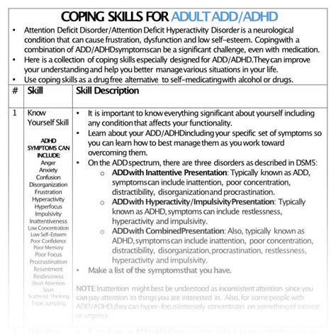 Coping Skills For Adult ADHD Copingskillsapp