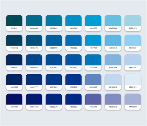 Blue Pantone Color Chart Pantone Colours