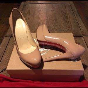 Christian Louboutin Shoes Christian Loubotin Nude Heels Patent Poshmark