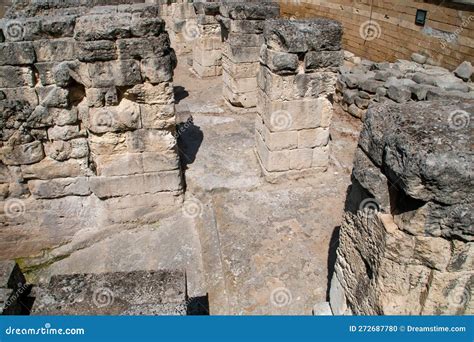 Architectural Details Of The Ruins Of The Roman Amphitheater In Lecce