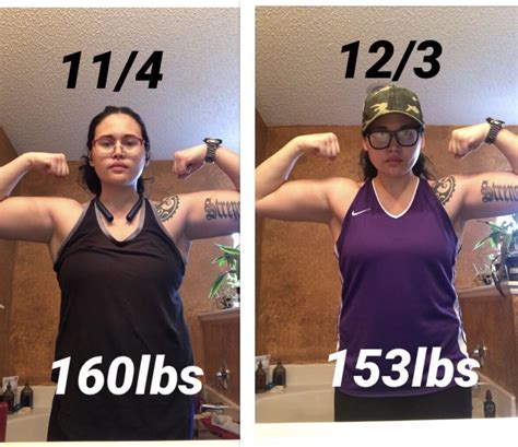 F2552” 160lbs 153lbs 7lbs 1 Month Progress Rprogresspics