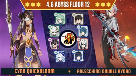 Spiral Abyss Cyno Quickbloom Arlecchino Double Hydro Floor