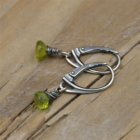 Peridot Drobne Zielone Kolczyki ღ art Madam pl