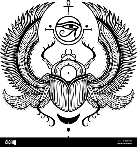 Egyptian Scarab Graphic Illuastration Stock Vector Image And Art Alamy