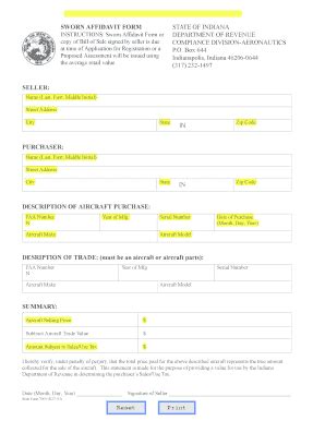 Catalytic Converter Affidavit Indiana Complete With Ease AirSlate