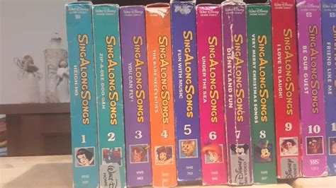 Disney Sing Along Songs Vhs Lot 11