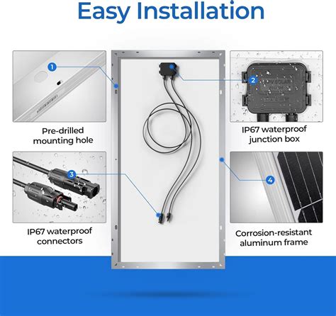 Buy Bougerv 100 Watts Solar Panels Kit With 100w Solar Panel 10awg 20ft Solar Extension Cables