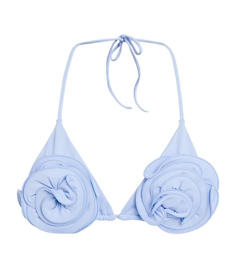 Magda Butrym Rose Appliqué Bikini Top Harrods US