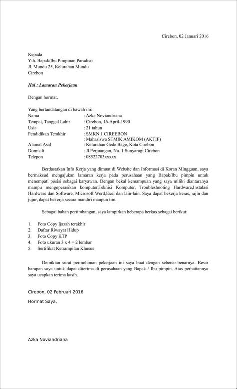 Contoh Surat Lamaran Untuk Rumah Makan Surat Lamaran Kerja Desain