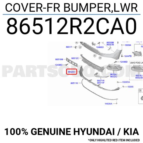 Cover Fr Bumper Lwr R Ca Hyundai Kia Parts Partsouq