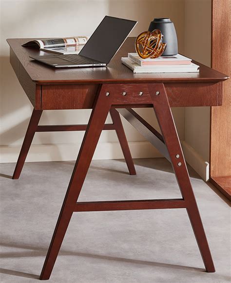 Temple And Webster Walnut Torsby Office Writing Desk