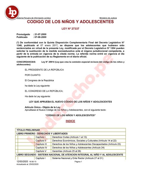 Código De Los Niños Y Adolescentes Lp 12 03 2020 16 56 15 Página 1