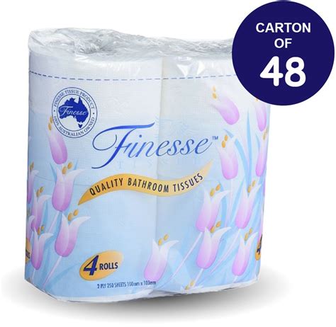 Carton Of 48 Finesse Economy Bathroom Tissue 2 Ply 250 Sheetsroll