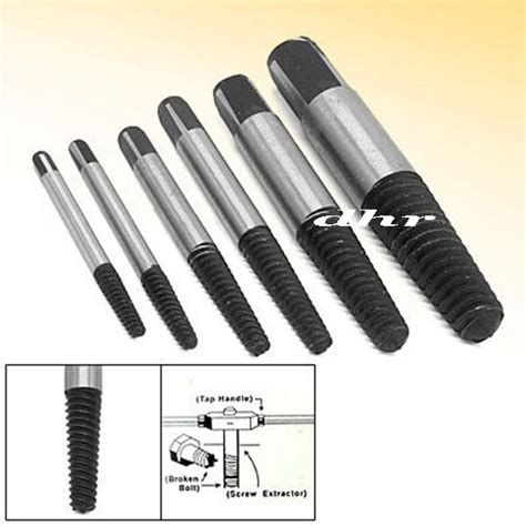 Broken Screw Extractor Tool 6 Pcs makes Removing Broken Screws