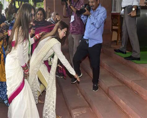 Tmc Mps Nusrat Jahan Mimi Chakraborty Take Oath As Ls Members