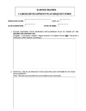 Fillable Online Dept Clcillinois Career Development Plan Form