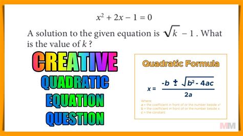 Creative Quadratic Equation Question On The Sat Math Youtube