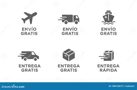 Conjunto De Iconos De Vector De Envio Entrega Gratis CartoonDealer