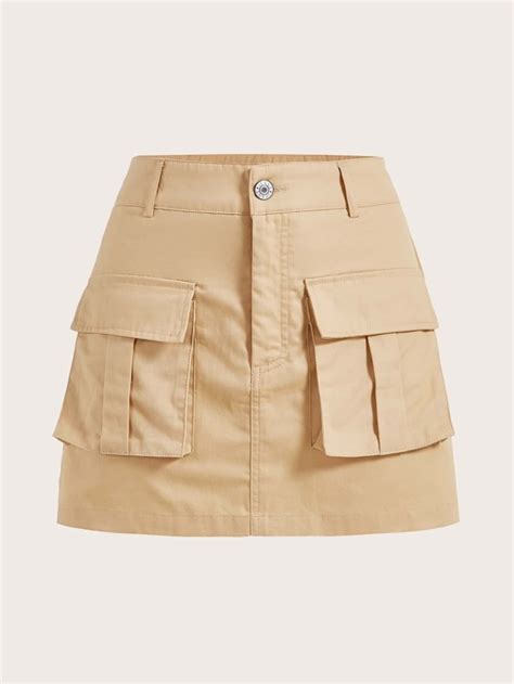 SHEIN EZwear Flap Pocket Cargo Skirt SHEIN UK